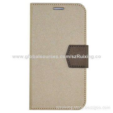 New Bling Glitter Wallet PU Leather Phone Case for Samsung Grand 2 7106 with Stand Function